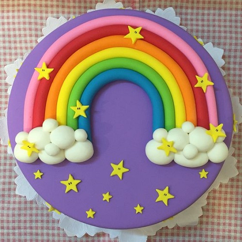 Small Rainbow Cake Design