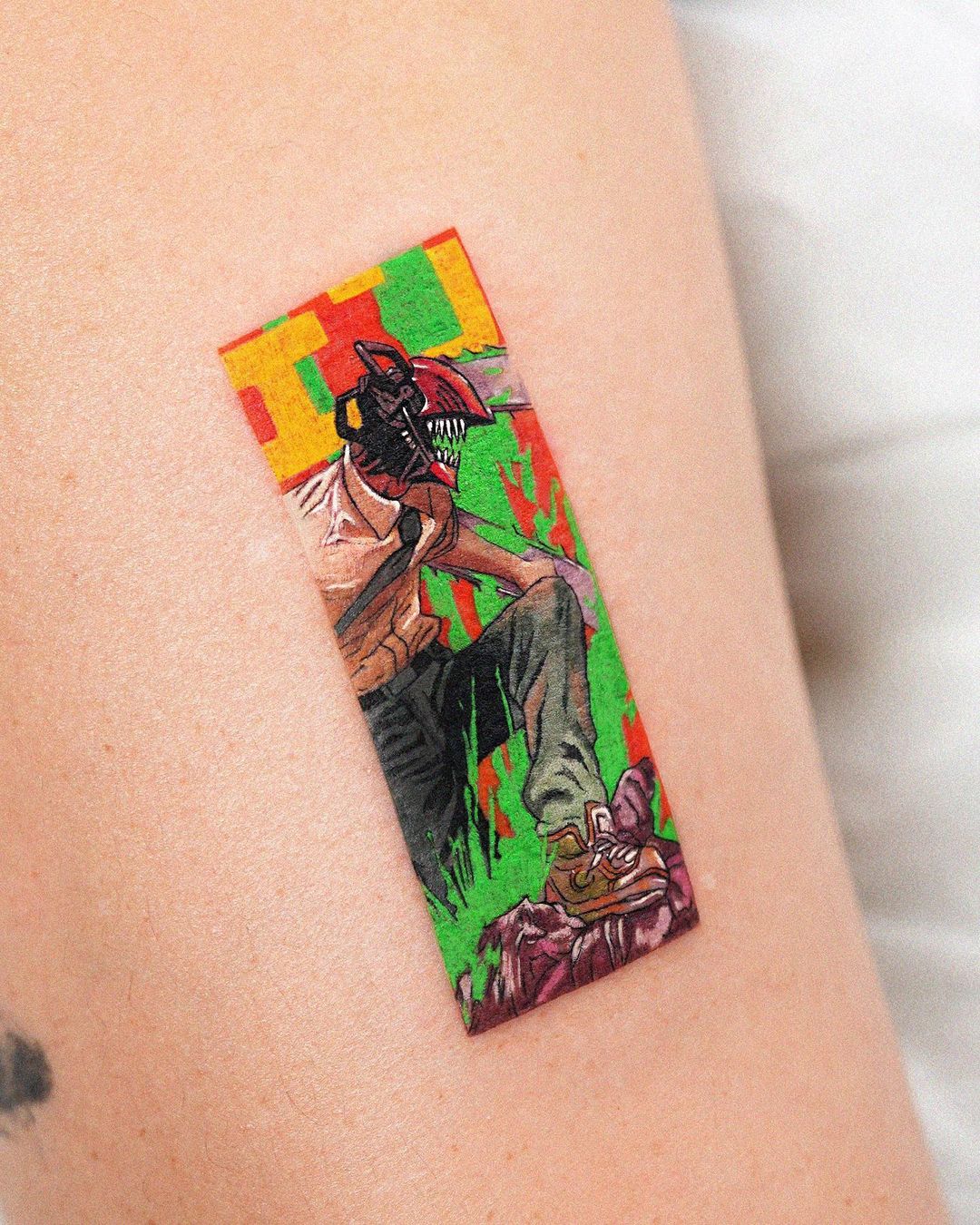 A Vivid Dbz Tattoo With Piccolo In Action