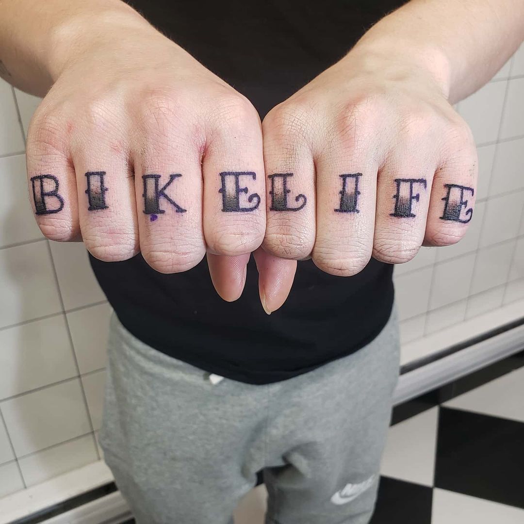'bike Life' Bold Knuckle Tattoos