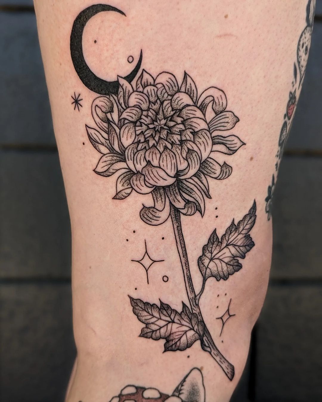 Celestial Chrysanthemum Tattoo