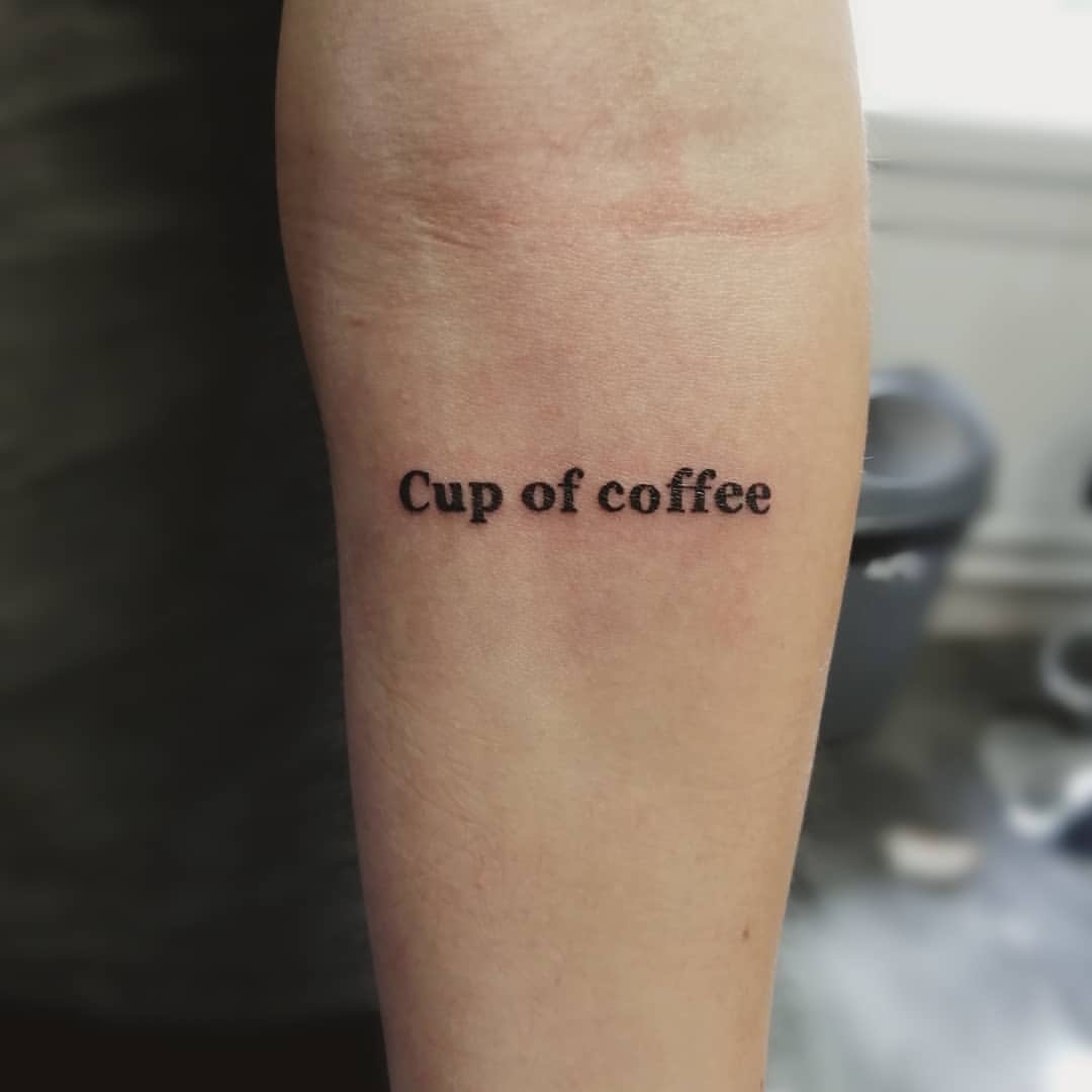 Cup Of Coffee Minimalist Tattoo