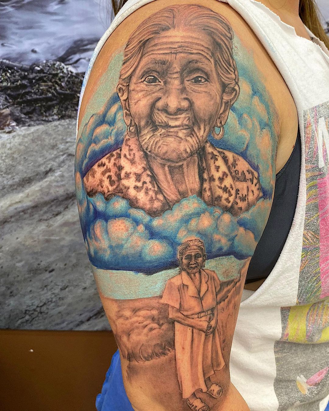 Grandmother Portrait Tattoo