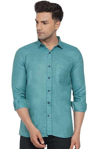 Buy Men Green Slim Fit Check Full Sleeves Casual Shirt Online - 720521 |  Van Heusen