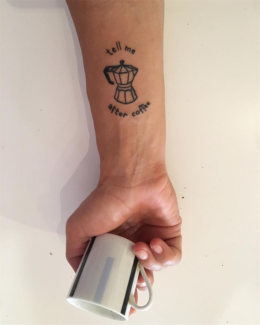 Iconic Moka Pot Coffee Tattoo