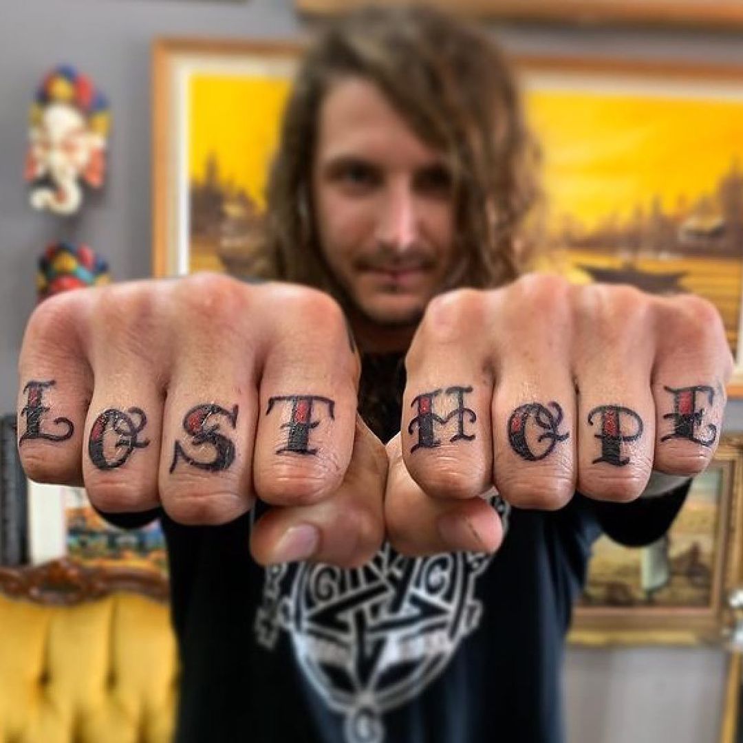 'lost Hope' Knuckle Tattoos With A Twist