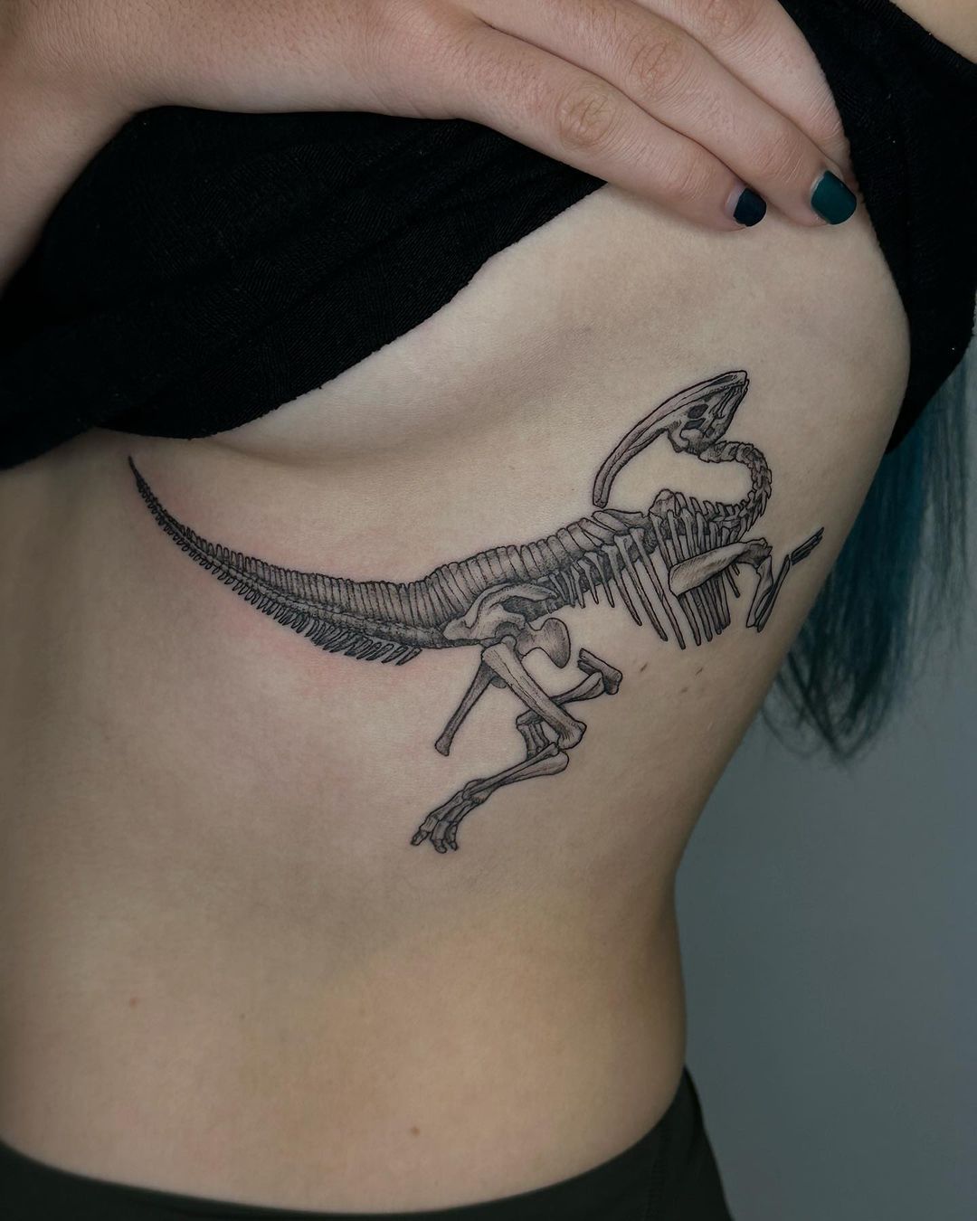 Tyrannosaur double exposure tattoo art. T-Rex dinosaur monster t-shirt  design.Symbol of archeology, paleontology Stock Vector | Adobe Stock