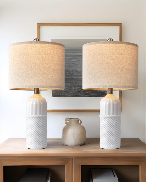 Modern White Ceramic Lamp