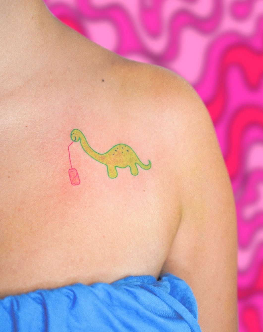 Playful Brontosaurus Tattoo