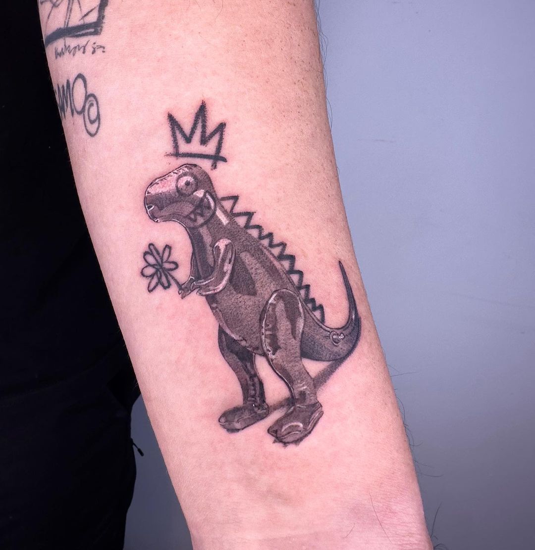 Royal T Rex Arm Tattoo