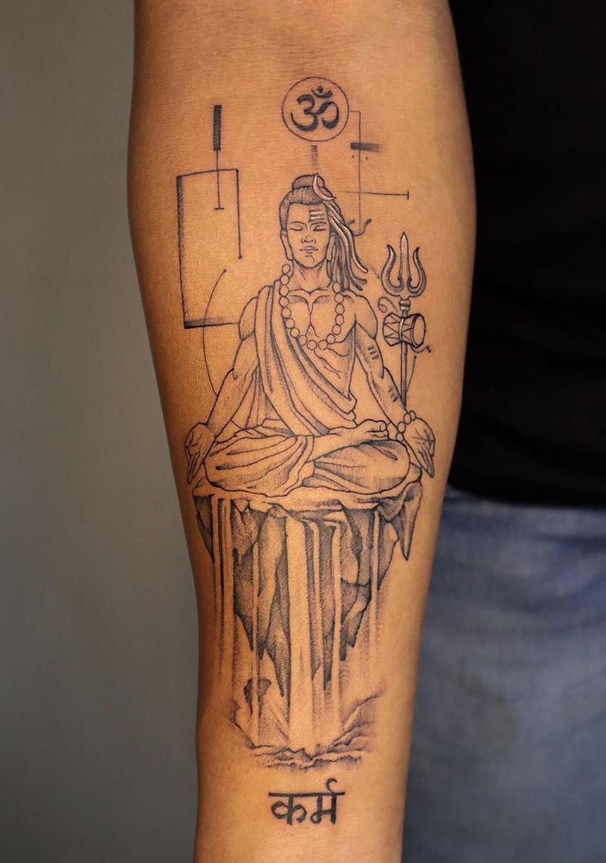 Shiva And Om Karma Tattoo