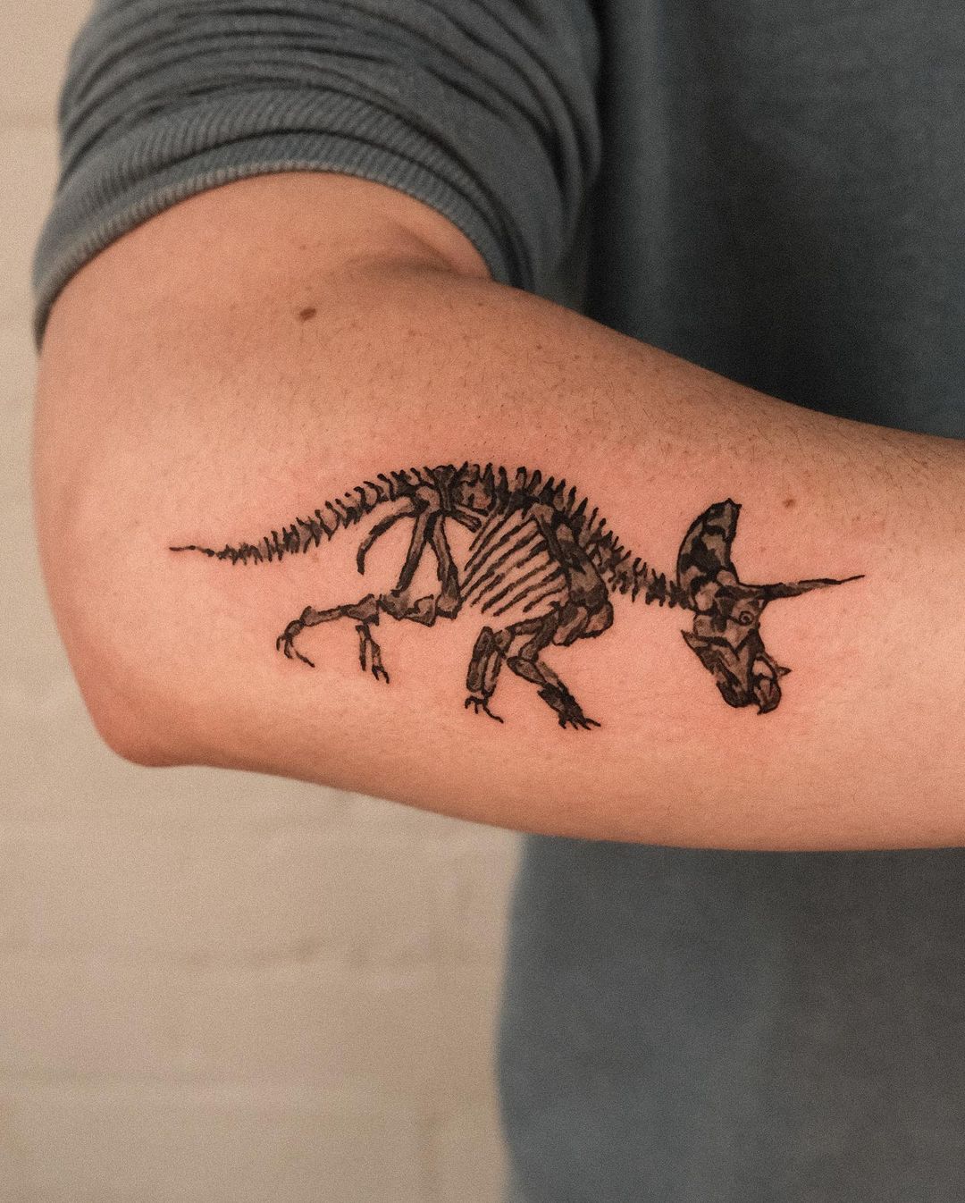 Dublin Ink - Awesome blackwork dinosaur skeleton Kevin... | Facebook