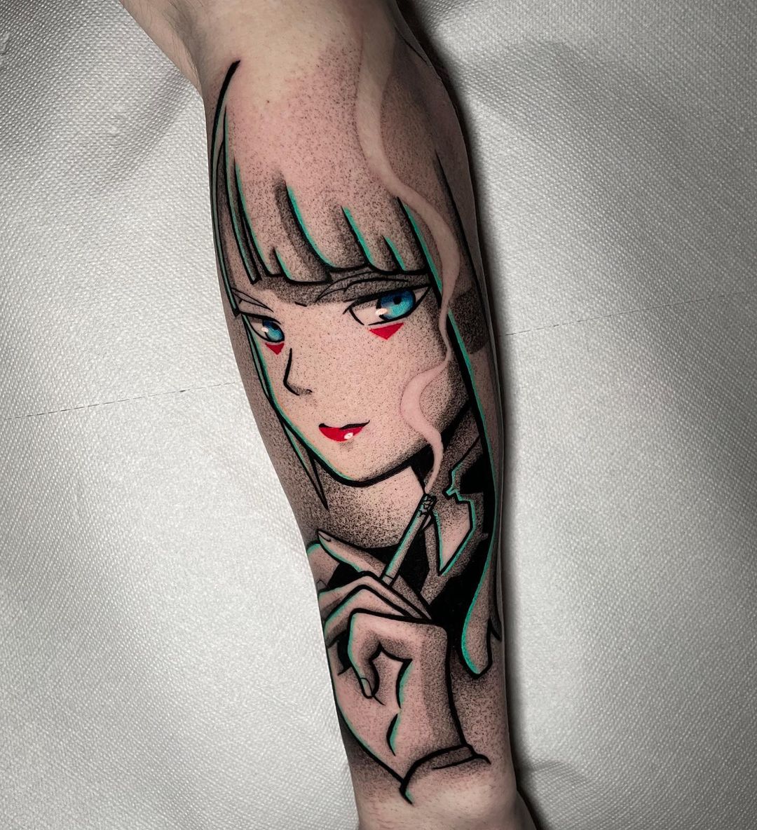 The Anime Girl Cyberpunk Tattoo