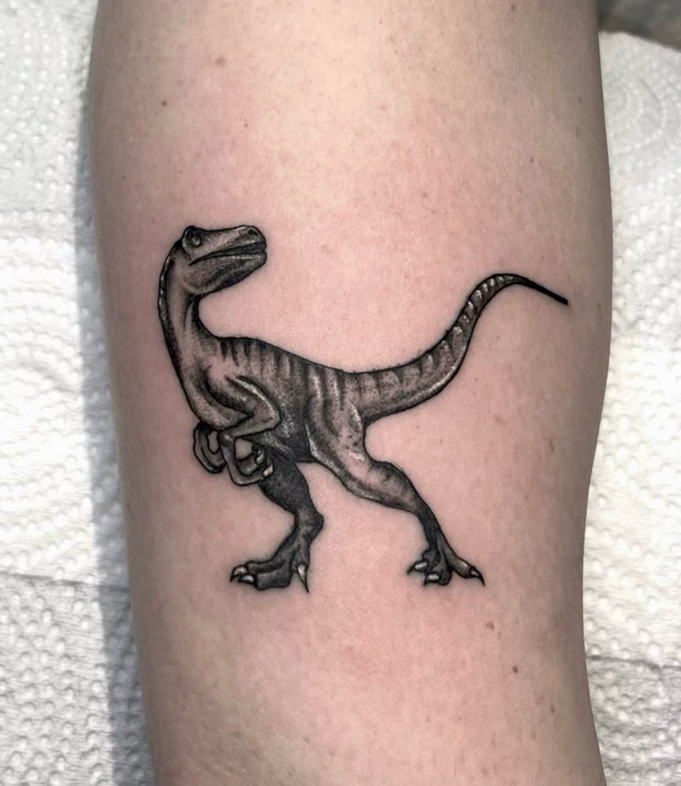 Velociraptor Dino Leg Tattoo