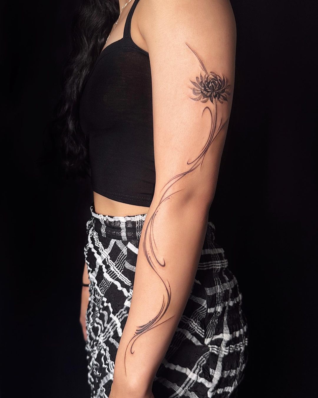 Whimsical Elegancechrysanthemum Hand Tattoo