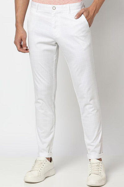 White Check Pant And Matching Shirt