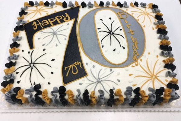 70th Birthday Sheet Cake