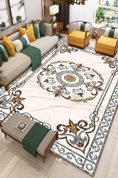 Beautiful Marble Floor Design For Living Rooms