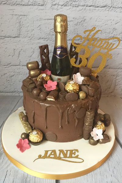 Chocolate 30 Cake With Prosecco