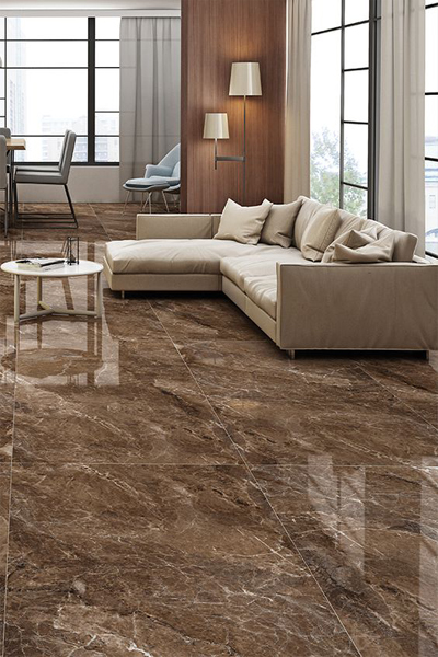 Classic Brown Marble Floor Design