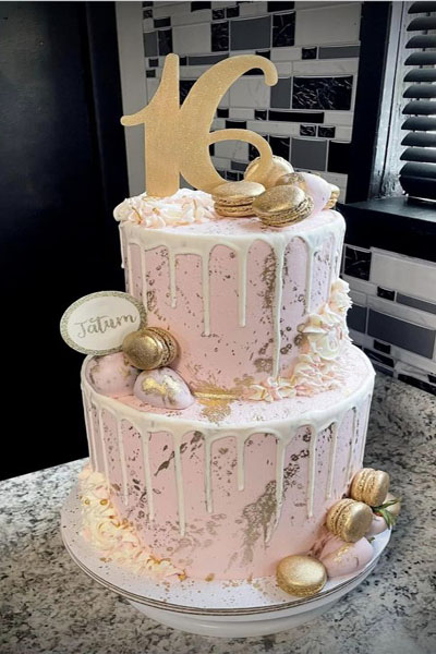 Drip Cake For Sixteen Birthday
