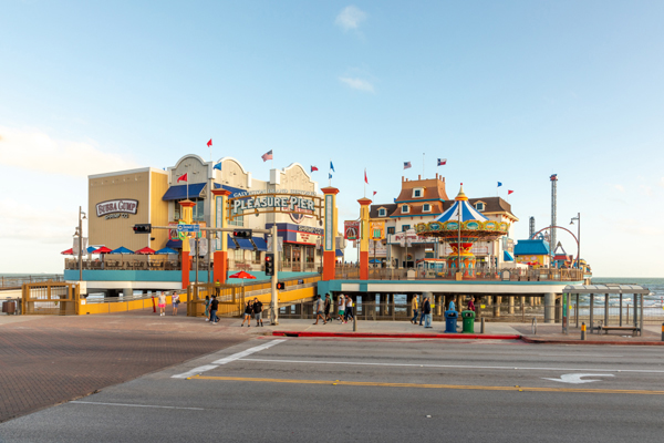 Galveston Historic Pleasure Pier fun places to vacation in texas