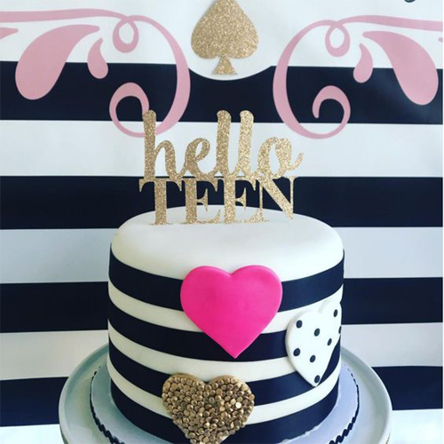 Hello Teen 13 Cake Design