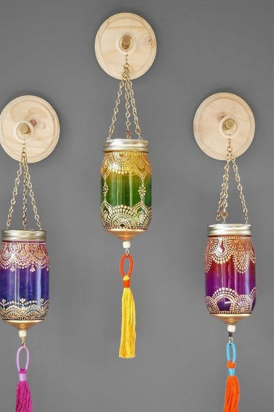 Lantern Lights Saraswati Puja Decoration
