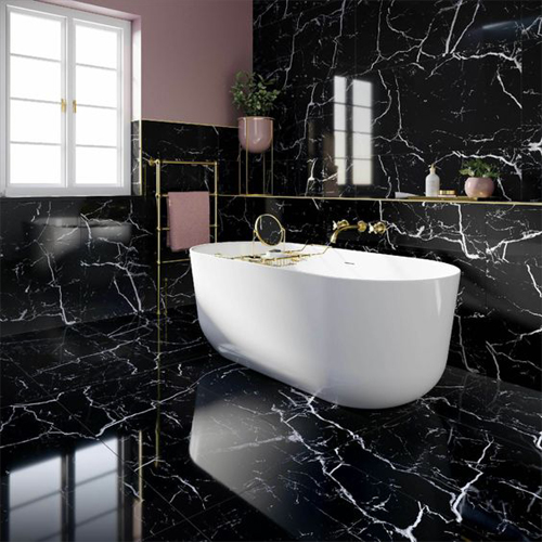 Luxurious Bathroom Marble Flooring Ideas