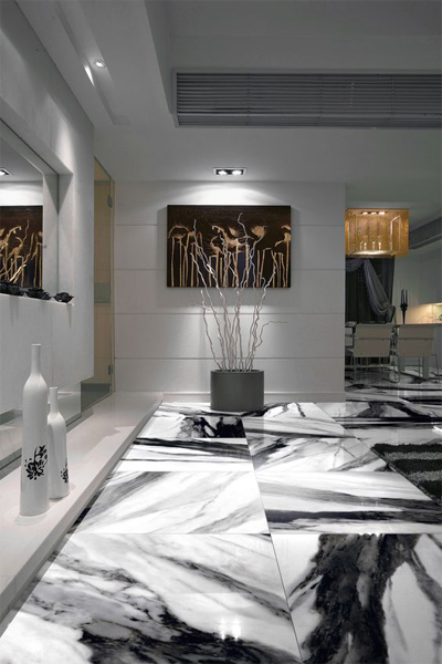 Modern Black And White Marble Floor Design