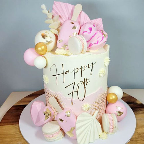 Pastel Cake For 70th Birthday