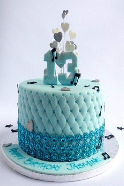 Quilted Thirteen Number Cake Idea