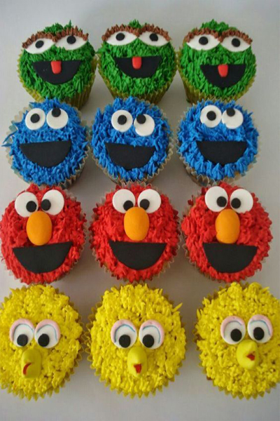 Sesame Street Cupcake Design
