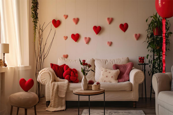 Valentine's Day Living Room Decor For Cozy Romance