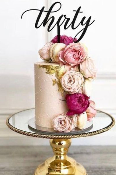 Vintage Rose Cake For 30 Years Birthday