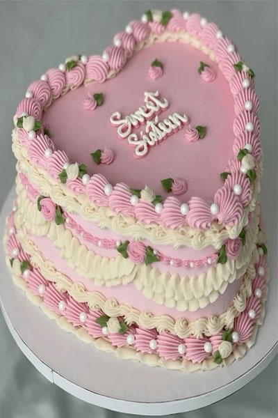 Vintage Sixteen Cake Design