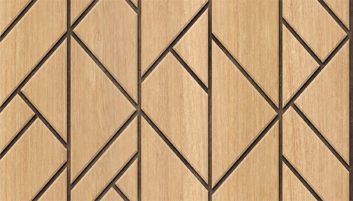 Wood Abstract Geometric Design Wall Panel